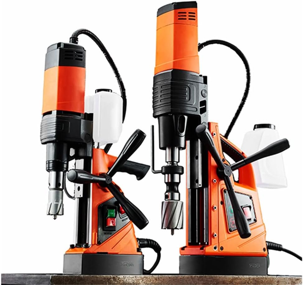 1500W Magnetic Drill Press Max. 2-3/8 inch (60mm) Boring Diameter and 3 Inch(75mm) Cutting Depth Magnetic Base 15000N Magnet Force Mag Drill Machine 250/450 RPM
