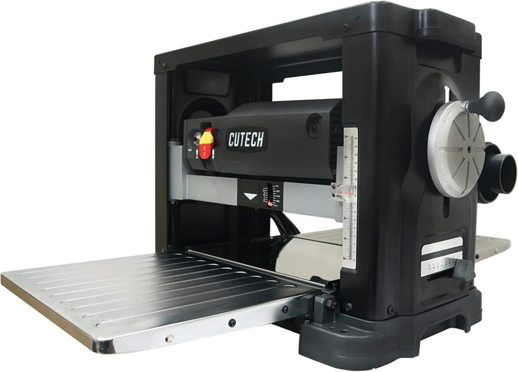 40600HC 13-Inch Spiral Cutterhead Benchtop Planer with 26 Tungsten Carbide Inserts, Single Speed Feed Rate, Snipe Minimizer, and Board Return Rollers (13-Inch Single Speed)