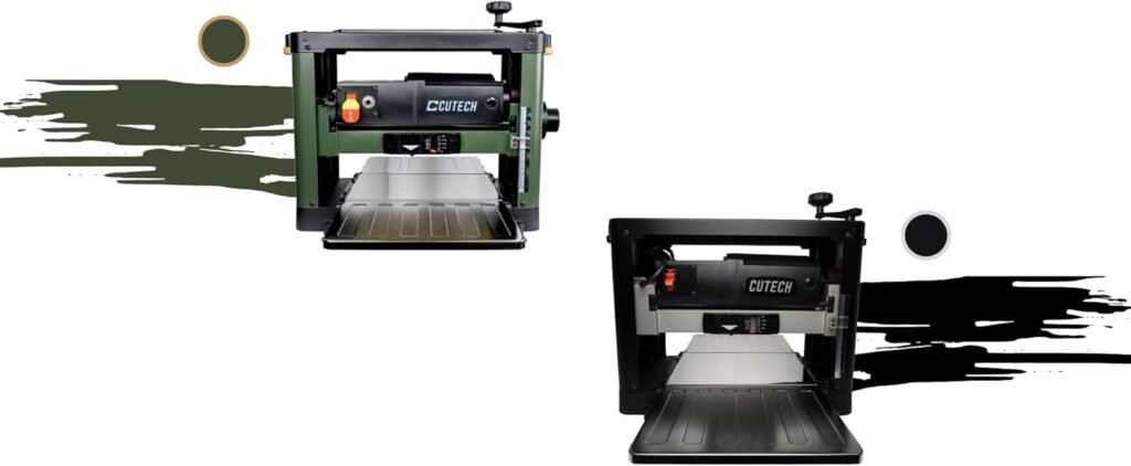 40600HC 13-Inch Spiral Cutterhead Benchtop Planer with 26 Tungsten Carbide Inserts, Single Speed Feed Rate, Snipe Minimizer, and Board Return Rollers (13-Inch Single Speed)