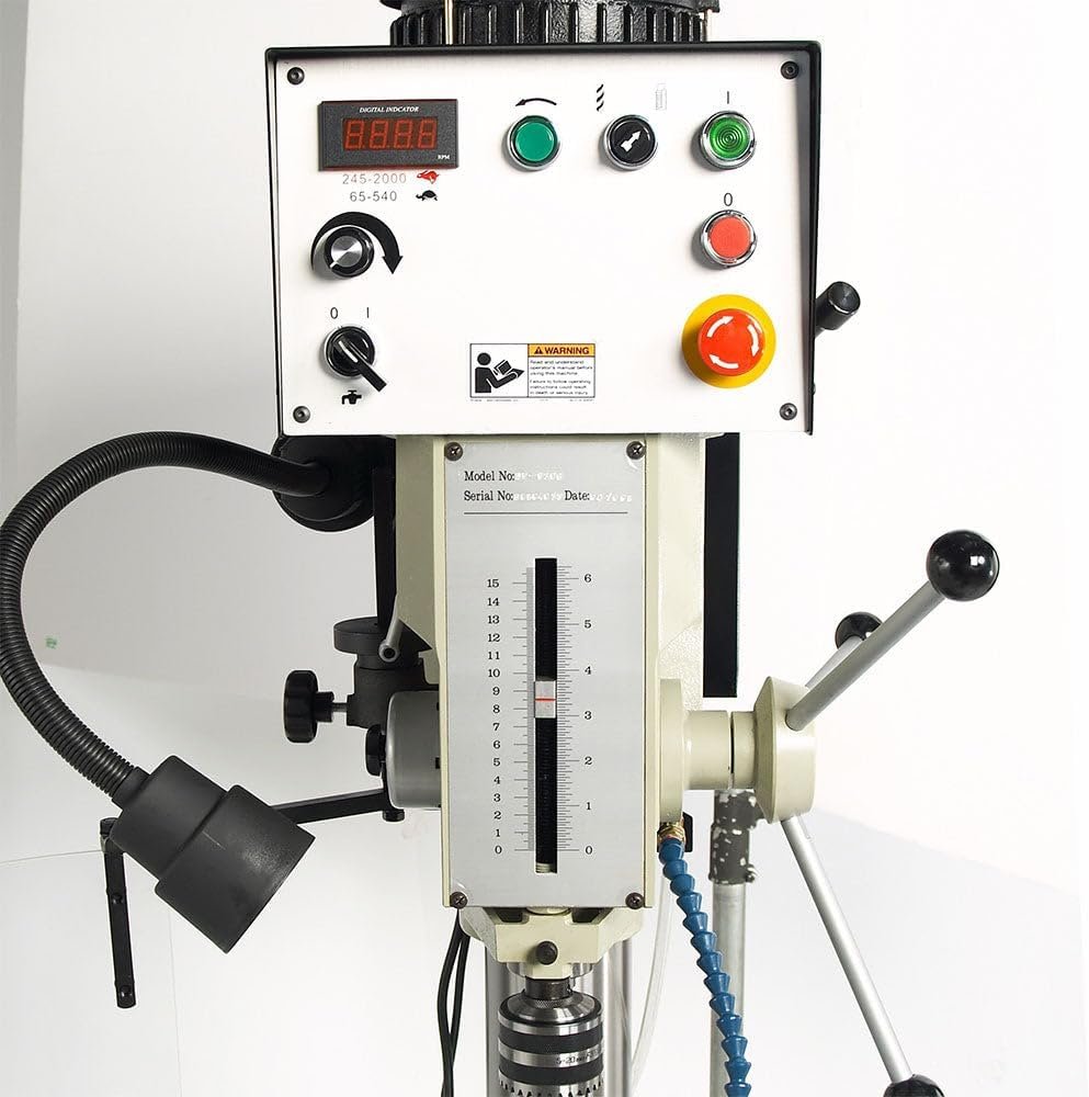 Baileigh 20-Inch Variable-Speed Drill Press, 2 HP, 1Ph 220V (DP-1250VS)