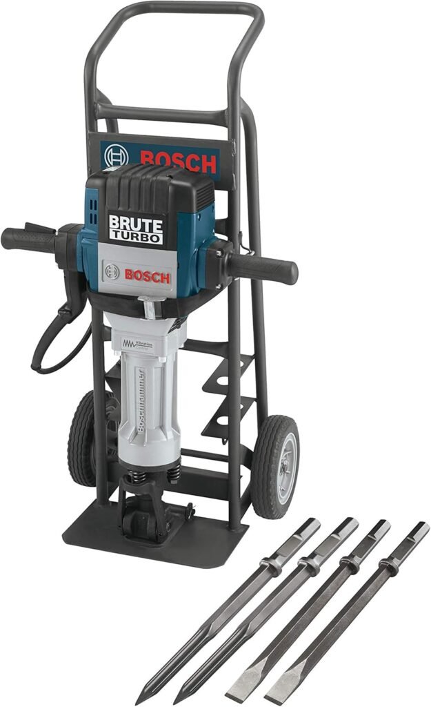 BOSCH BH2770VCD 120-Volt 1-1/8 Hex Breaker Hammer Brute Turbo Deluxe Kit with Deluxe Cart