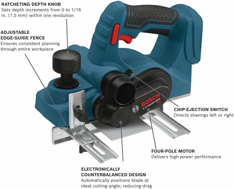 BOSCH PLH181B 18V 3-1/4 In. Planer (Bare Tool)