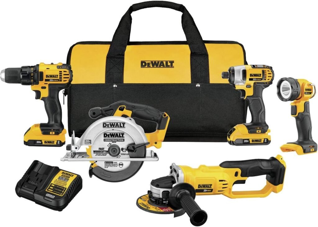 DEWALT 20V MAX Combo Kit, Compact 5-Tool (DCK521D2)