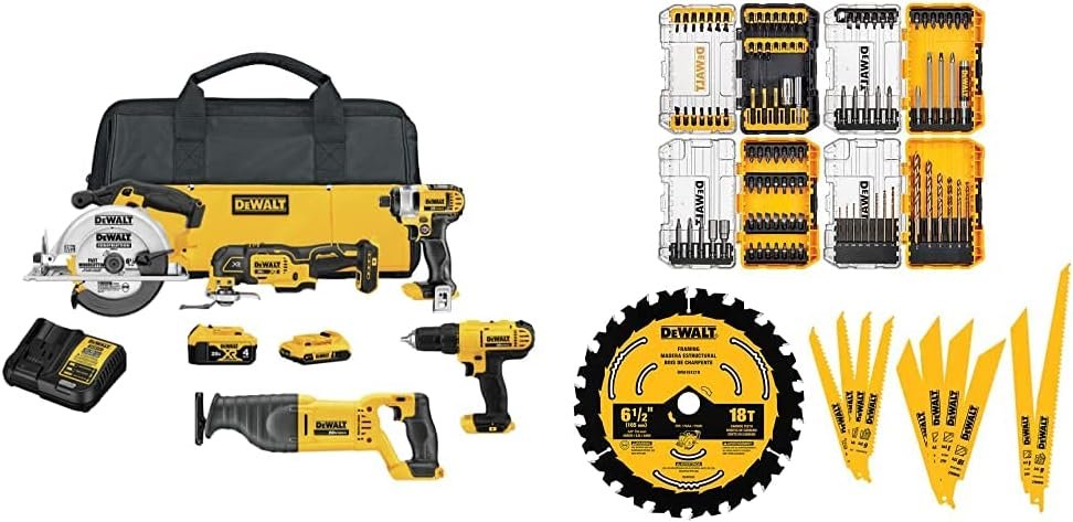 DEWALT 20V MAX Power Tool Combo Kit, 4-Tool Cordless Power Tool Set with Battery and Charger (DCK551D1M1)