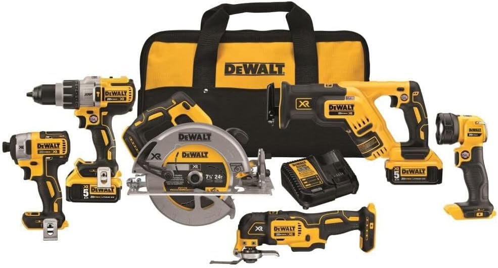 DEWALT 20V MAX Power Tool Combo Kit, 6-Tool Cordless Power Tool Set with 2 Batteries and Charger (DCK694P2) DEWALT 20V MAX Power Tool Combo Kit, 6-Tool Cordless Power Tool Set with 2 Batteries and Charger (DCK694P2)