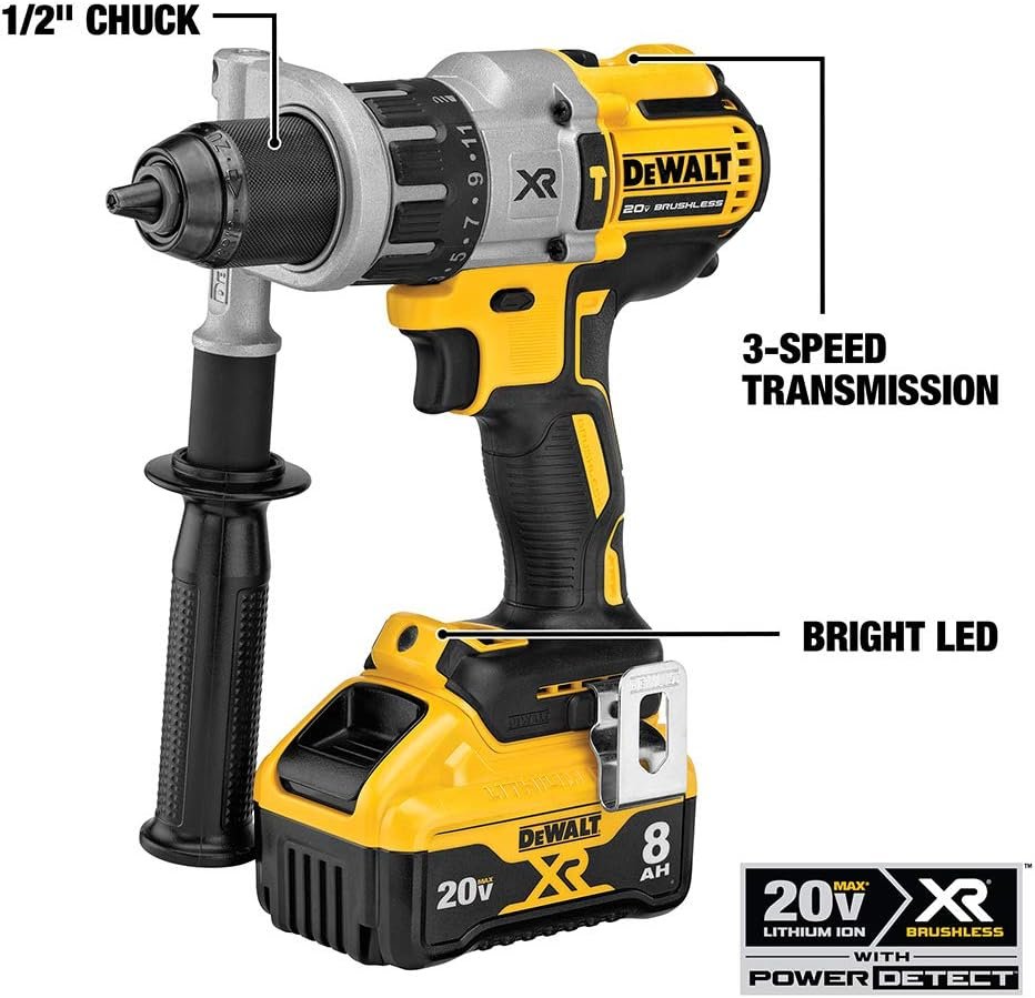 DEWALT 20V MAX XR Cordless Drill Combo Kit, Hammer Drill  Impact Driver with Battery and Charger Included, Power Detect Technology (DCK299D1W1)