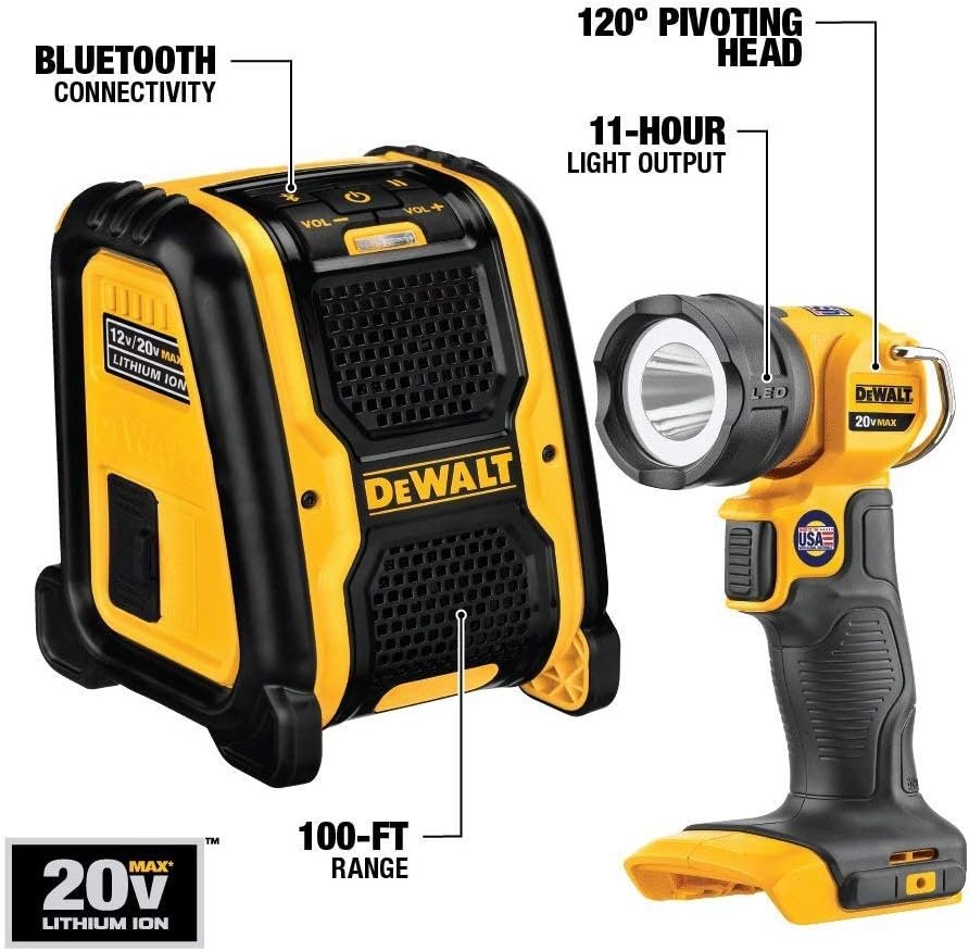 Dewalt DCK1020D2R 20V MAX Lithium-Ion Cordless 10-Tool Combo Kit (2 Ah) (Renewed)