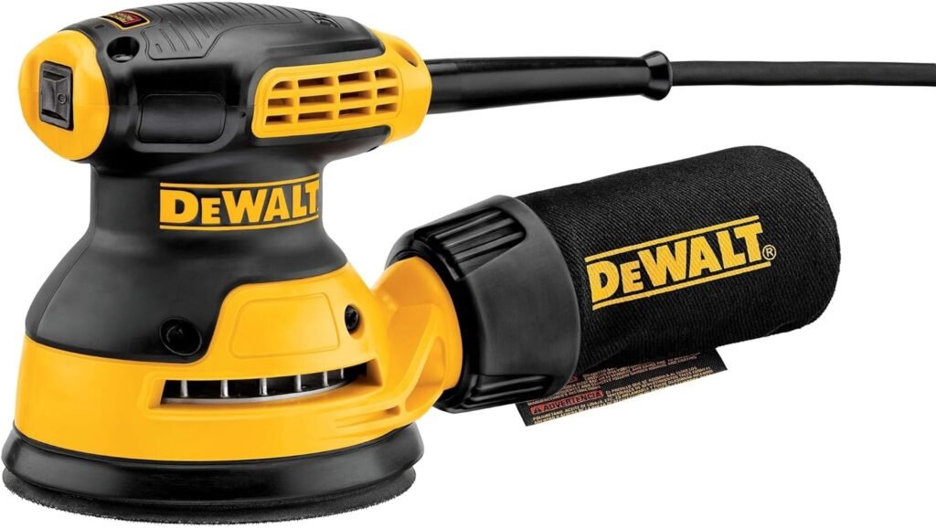 DEWALT Orbital Sander Kit, 5 inch, 3 amp, Corded, 12,000 OPM (DWE6421K)