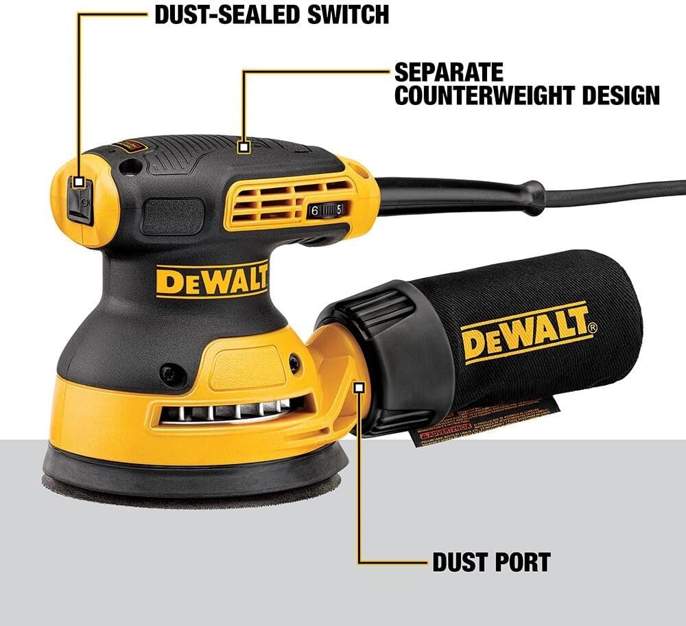 DEWALT Random Orbit Sander, Variable Speed, 5-Inch (DWE6423)