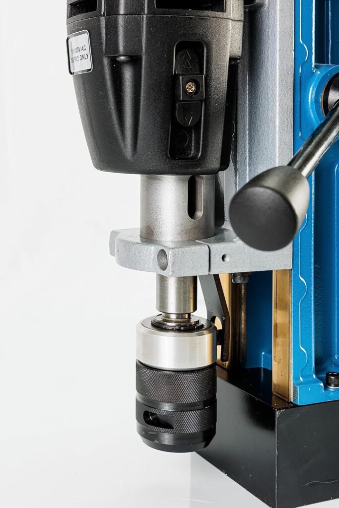 EQ50 3MLC Magnetic Drill Press - QuickHitch Arbor, Versatile and Durable, 2 Geared Speeds for Optimum Cutting, Ideal for Heavy Duty Metal Work | Powerfull Magnet 2090lbs, 1100W Motor - 2 DOC