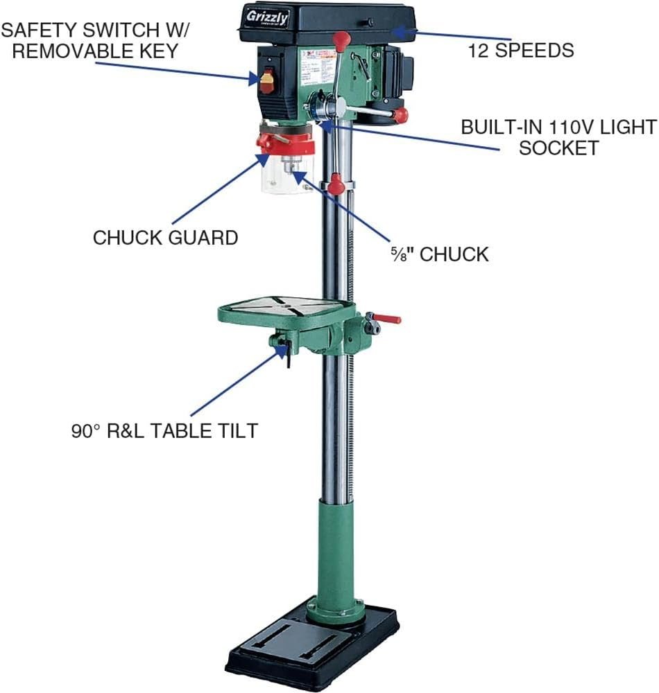 Grizzly Industrial G7944-14 Heavy-Duty Floor Drill Press Review Grizzly Industrial G7944-14 Heavy-Duty Floor Drill Press Review