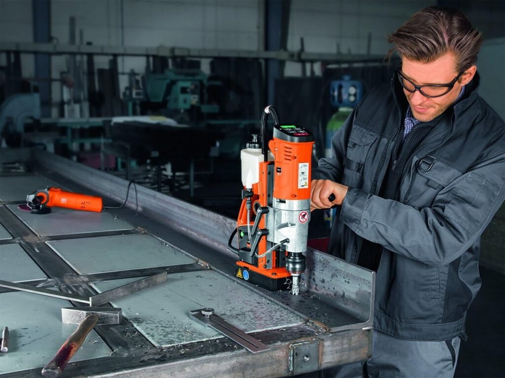 Jancy JMU 137-2 QW Universal Magnetic Core Drill Press Up to 1-3/8 Inches - High-Speed Efficiency for Construction Site Twist Drilling - 1100W Motor, Forward/Reverse Rotation - 72705861120