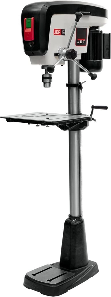 JET 15-Inch Floor Drill Press, 3/4 HP, 115V 1Ph (Model JDP-15F)