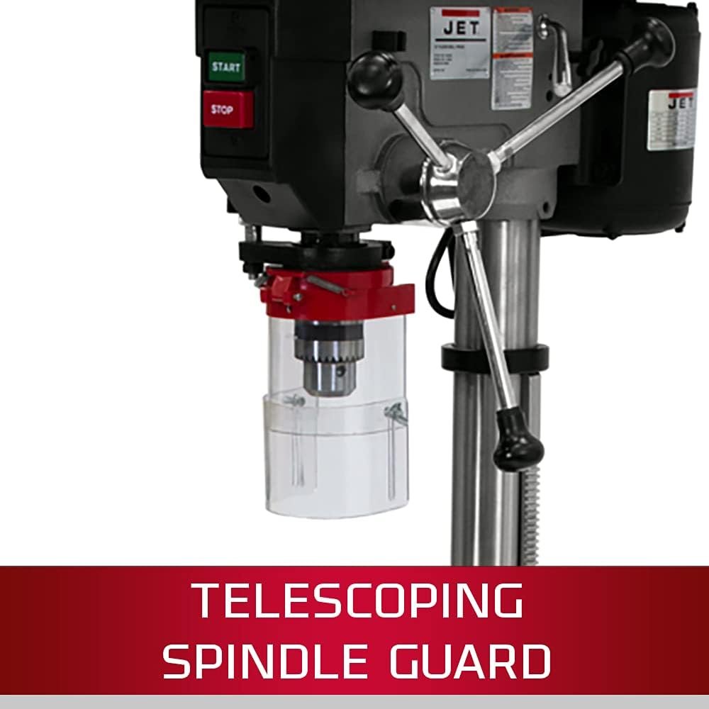 JET 15-Inch Step Pulley Floor Drill Press, 3/4 HP, 115/230V 1Ph (Model J-2500)