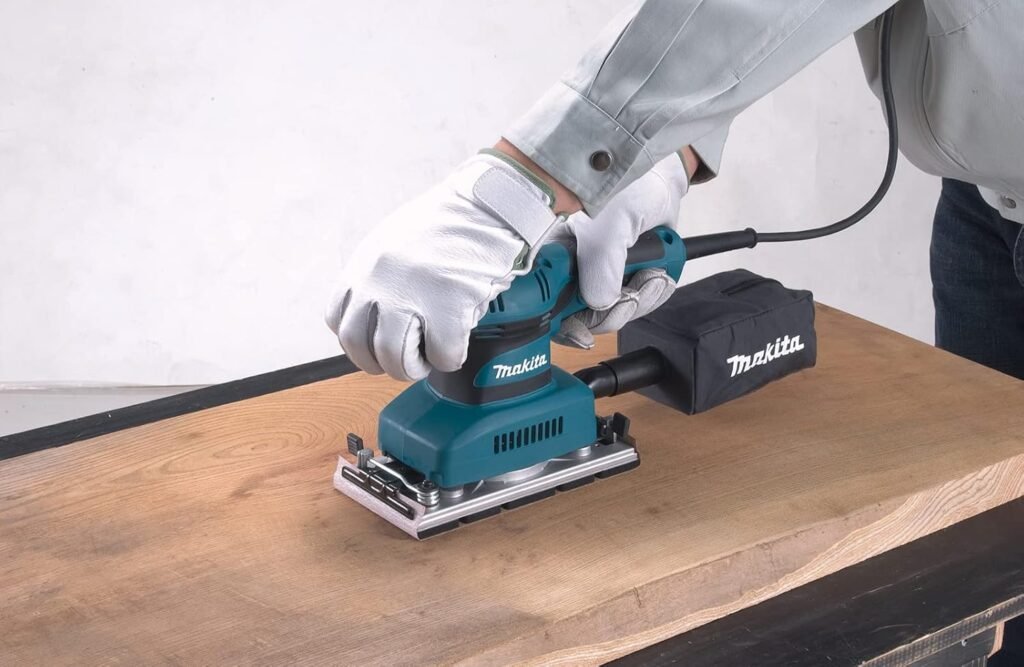 Makita Sheet Finishing Sander, 1/3 In, 1.7 A, Teal (BO3710)