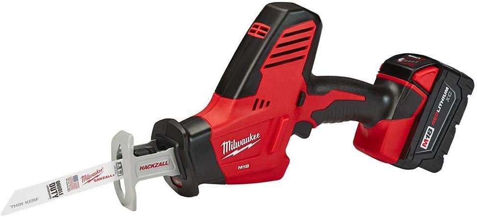 Milwaukee 2695-24 M18 18V Cordless Power Tool Combo Kit with Hammer Drill, Impact Driver, Reciprocating Saw, and Work Light (2 Batteries, Charger, and Tool Case Included)