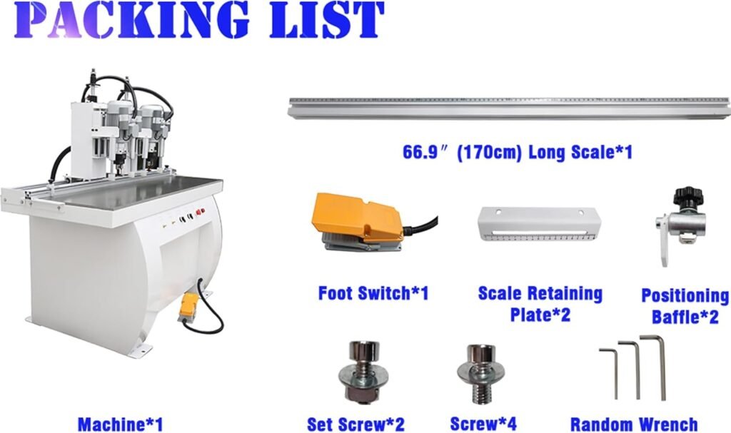 Pneumatic Hinge Boring Drill Press Machine Double Station Hinge Boring Drill Press Machine Woodworking Hinge Drilling Insertion Machine Adjustable Punching Depth