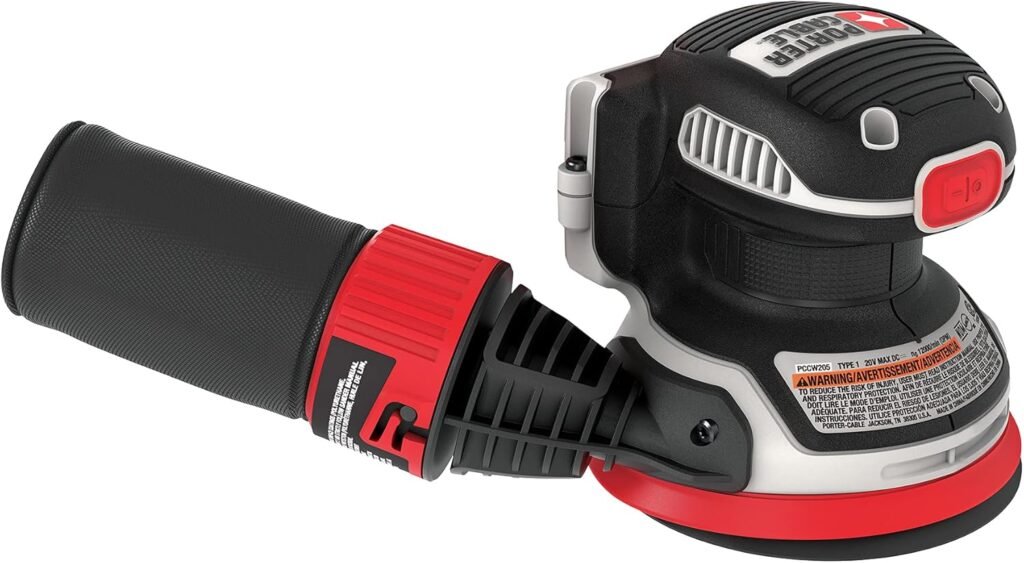 PORTER-CABLE 20V MAX* Random Orbital Sander, Cordless, 5-Inch, Tool Only (PCCW205B)