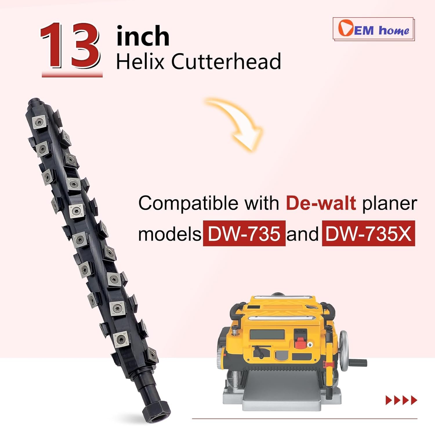 Spiral Cutterhead Compatible with Dewalt DW735 Planer Review Spiral Cutterhead Compatible with Dewalt DW735 Planer Review