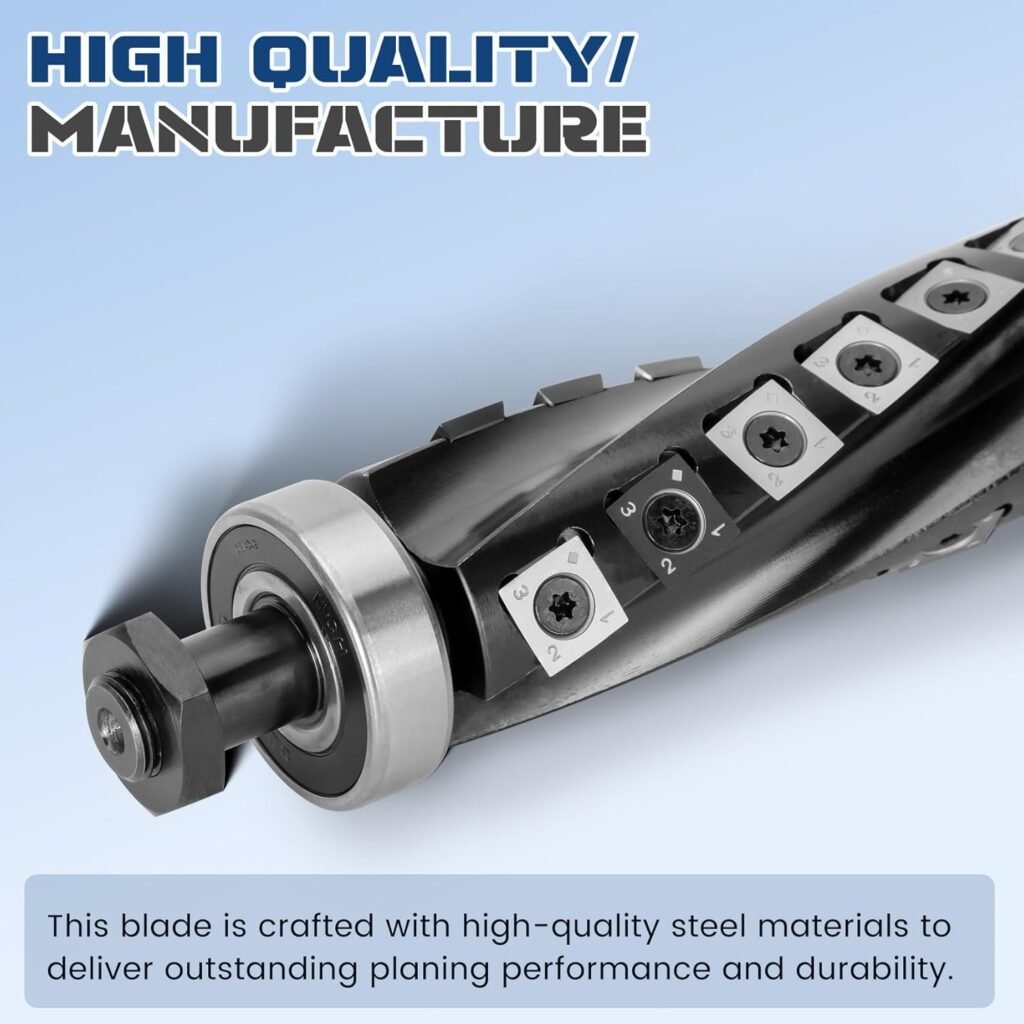 Upgraded Helical Cutterhead Replacement for dewalt DW735 DW735X Planer. 13 inch Shelix Cutterhead.Spiral Cutterhead for dewalt DW735 Planer Woodworking Tool with 45(15 * 3) blades.