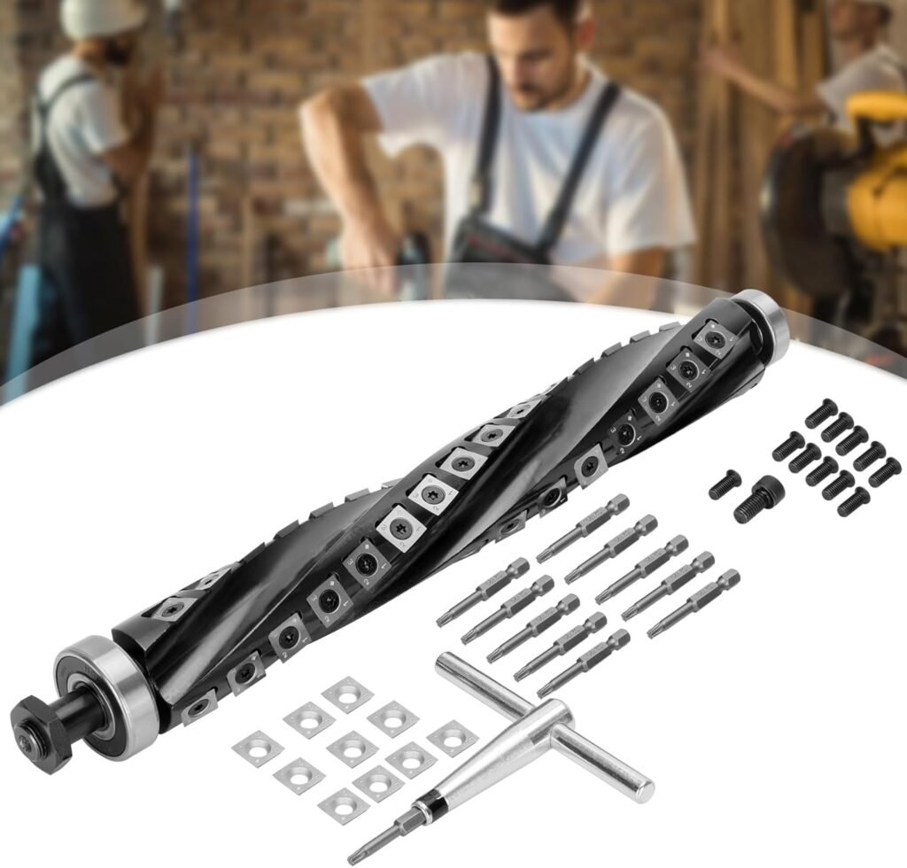 Upgraded Helical Cutterhead Replacement for dewalt DW735 DW735X Planer. 13 inch Shelix Cutterhead.Spiral Cutterhead for dewalt DW735 Planer Woodworking Tool with 45(15 * 3) blades.
