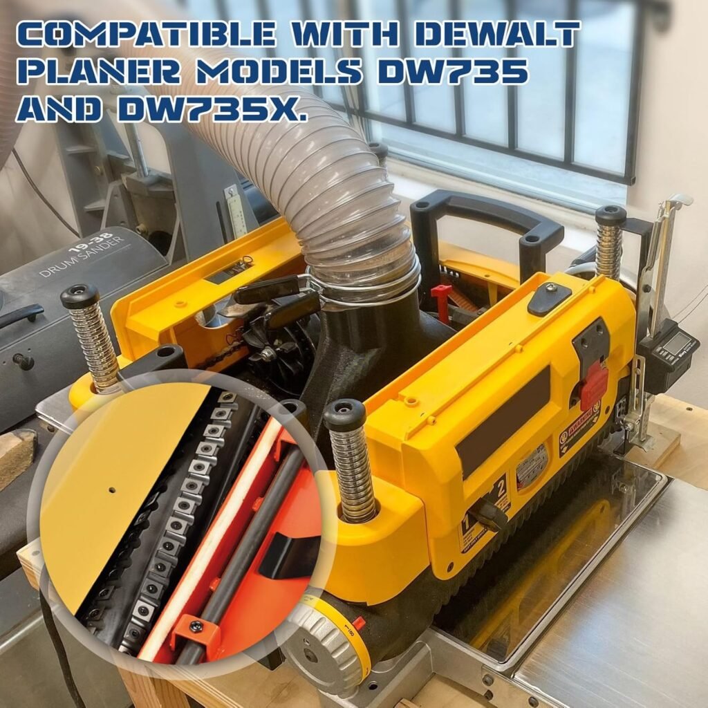 Upgraded Helical Cutterhead Replacement for dewalt DW735 DW735X Planer. 13 inch Shelix Cutterhead.Spiral Cutterhead for dewalt DW735 Planer Woodworking Tool with 45(15 * 3) blades.