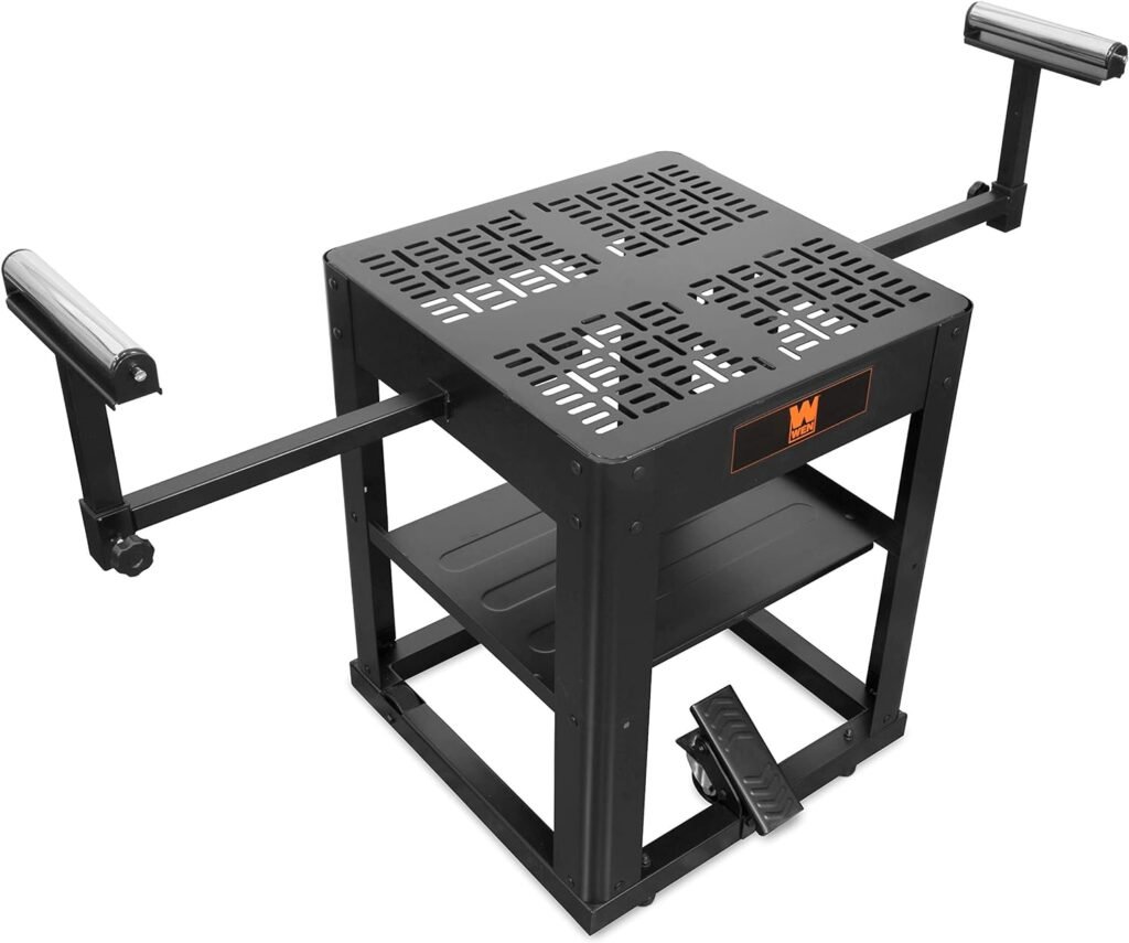 WEN Multi-Purpose Rolling Planer and Miter Saw Tool Stand with Extension Rollers (MSA658T)
