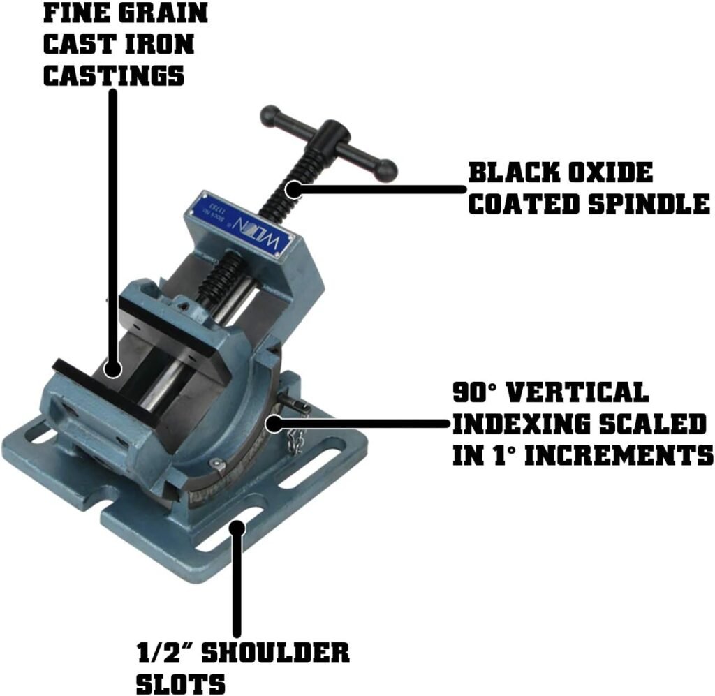 Wilton Cradle-Style Angle Drill Press Vise, 4 Jaw Width, 4 Jaw Opening, 1-1/2 Jaw Depth (Model CR4)