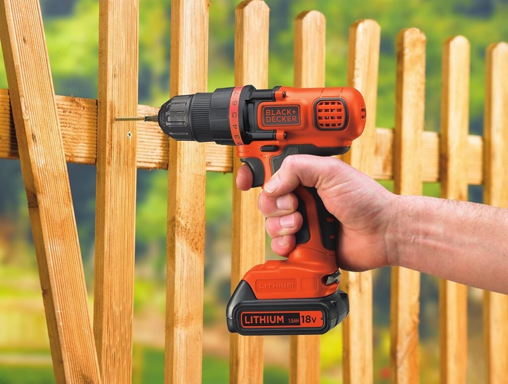BLACK+DECKER 18 V Cordless Drill Driver - Bare Unit (Battery Not Included)
