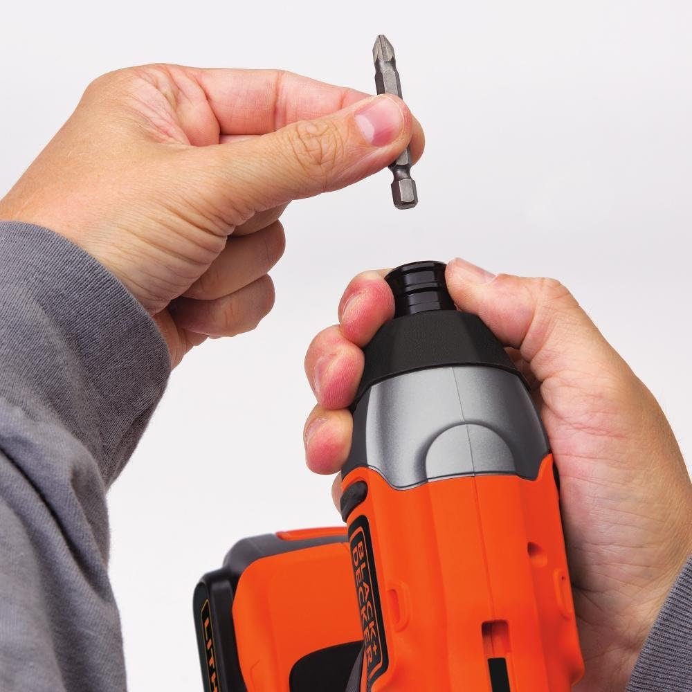BLACK+DECKER 20V MAX Impact Driver with Lithium Battery  Charger (BDCI20B  LBXR20CK)