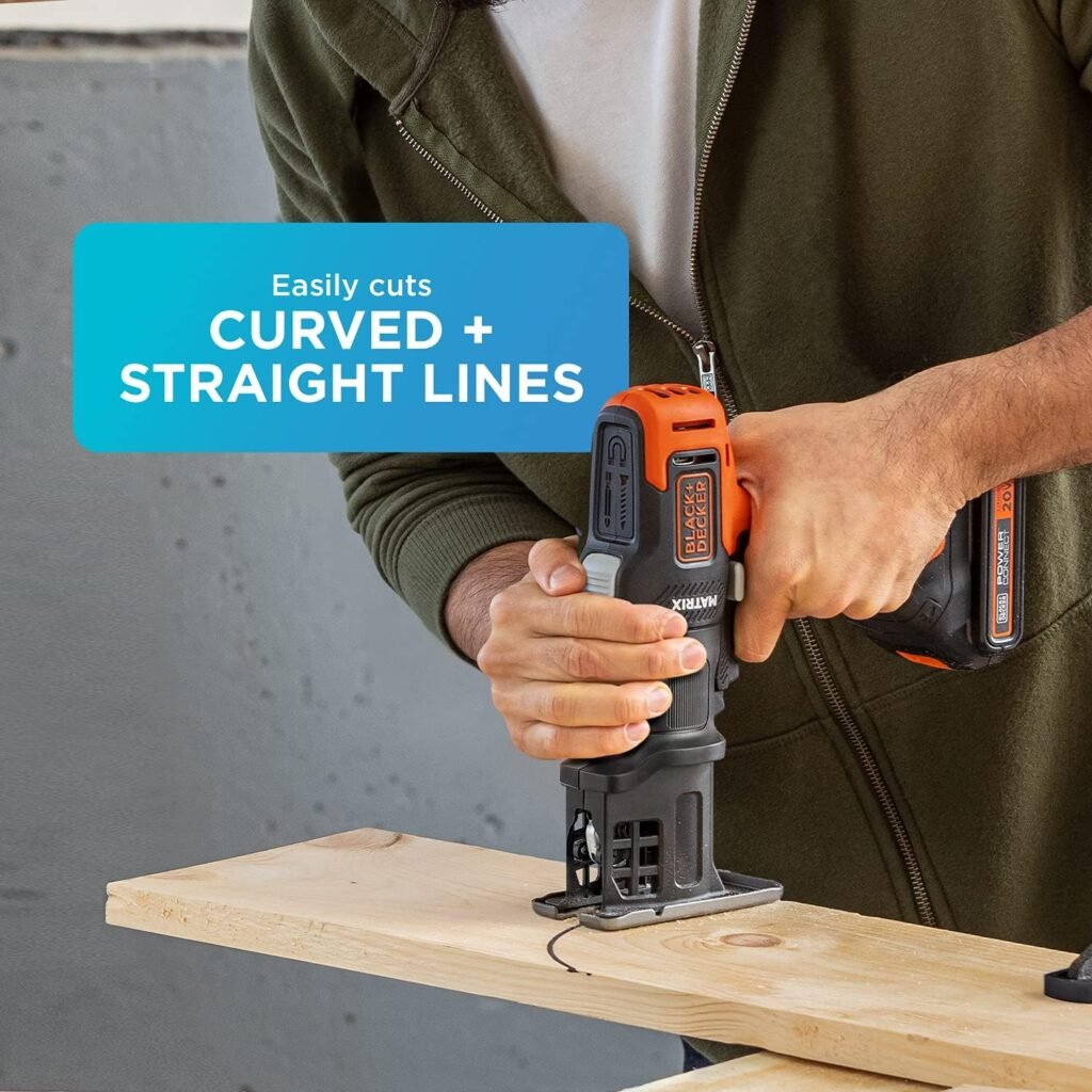 BLACK+DECKER 20V MAX Matrix Cordless Drill Combo Kit, 2-Tool with Jig Saw Attachment (BDCDMT120IA  BDCMTJS)