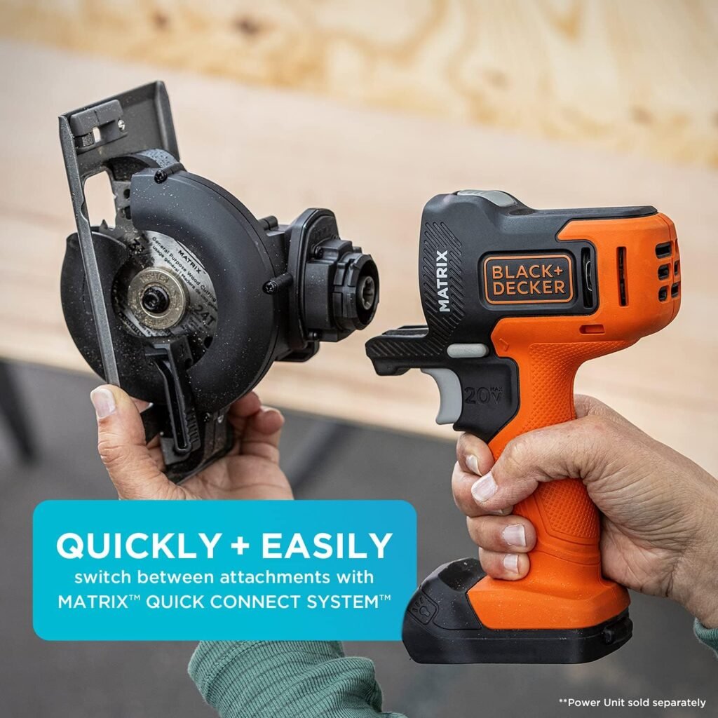 BLACK+DECKER 20V MAX Matrix Cordless Drill Combo Kit, 2-Tool with Trim Saw Attachment (BDCDMT120IA  BDCMTTS)