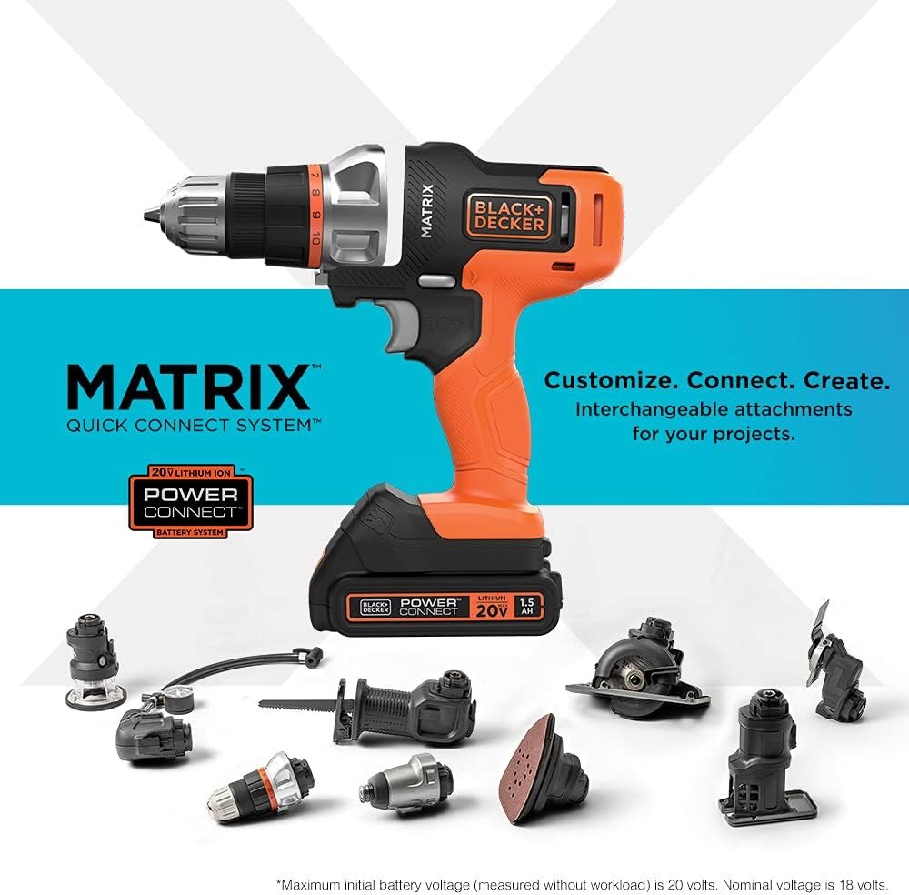 BLACK+DECKER 20V MAX Matrix Cordless Drill/Driver Review BLACK+DECKER 20V MAX Matrix Cordless Drill/Driver Review