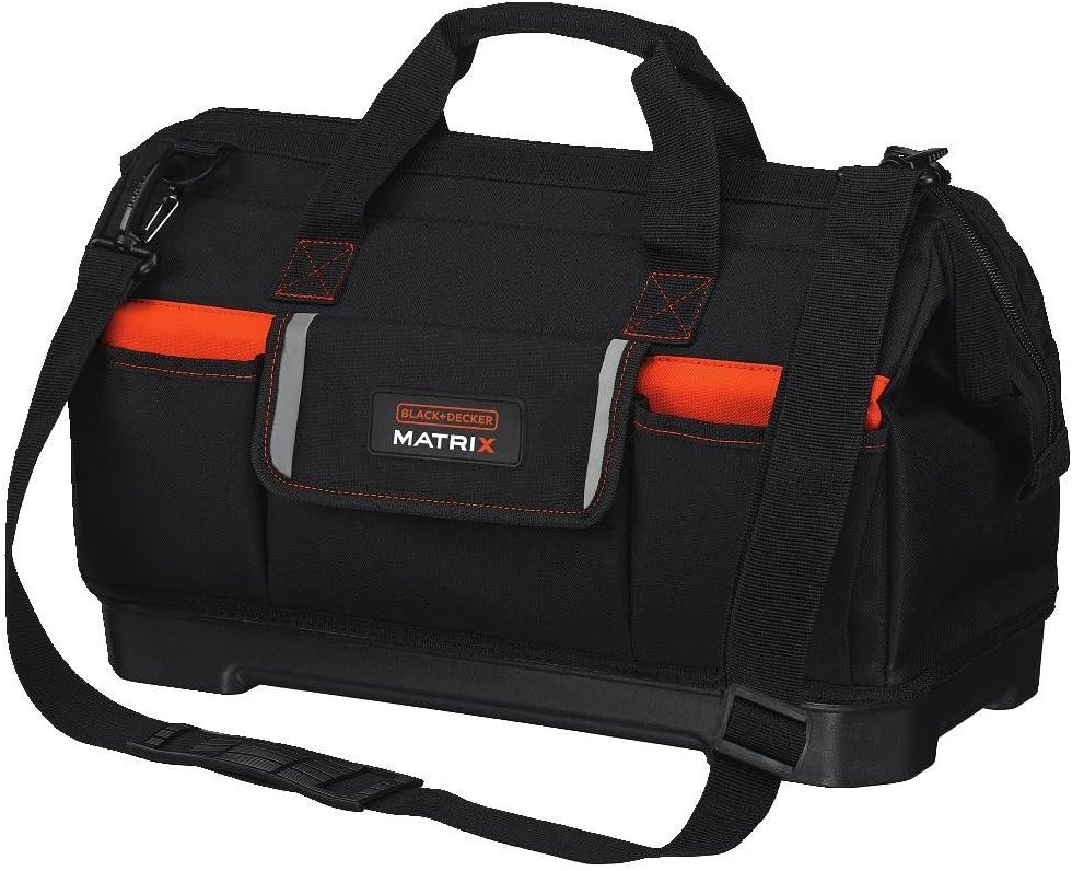 BLACK+DECKER 20V MAX Matrix Cordless Drill/Driver with Tool Tote Bag, Wide-Mouth (BDCDMT120C  BDCMTSB)