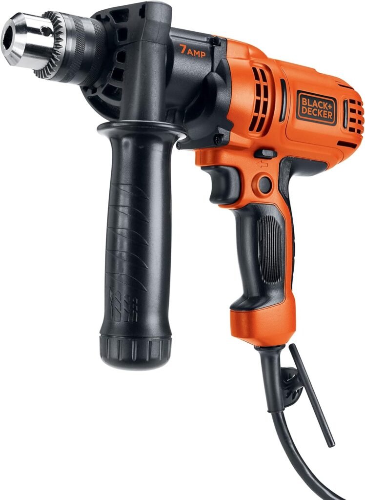 BLACK+DECKER 7.0 Amp 1/2 in. Electric Drill/Driver Kit (DR560) , Orange