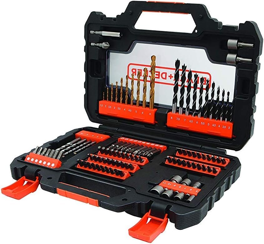 BLACK+DECKER A7230-XJ 104 Easy Grip Drill Piece Set - Black (1-Piece)