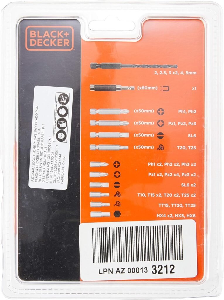 BLACK+DECKER A7235-XJ Drill Set - Orange (45-Piece)