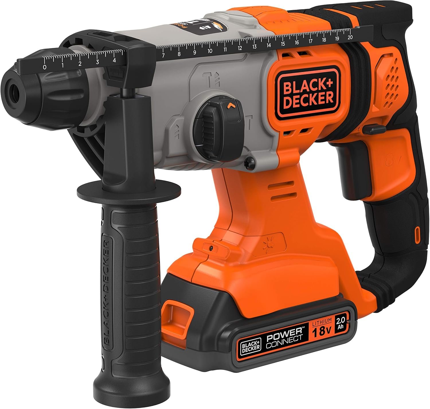 BLACK+DECKER BCD900D1S BCD900D1S-QW Marteau Perforateur sans fil 18V 1x2Ah Akku-Bohrhammer, 18 V