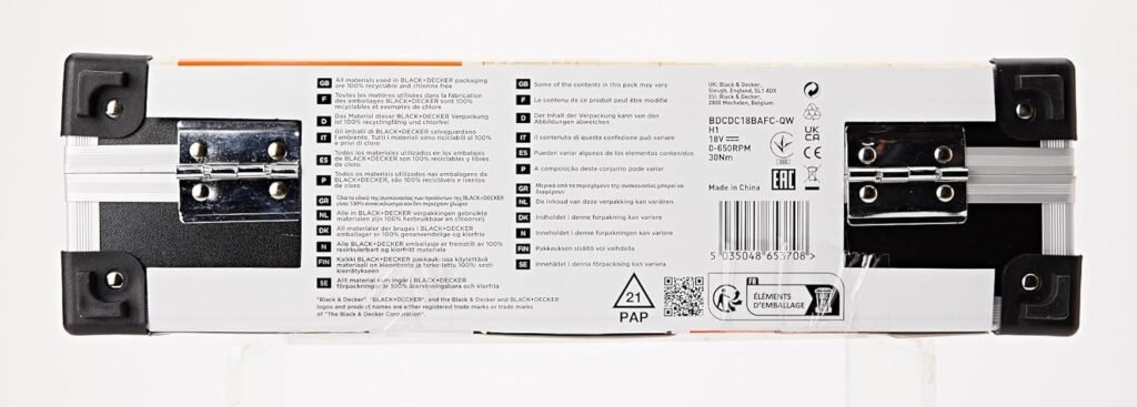 Black+Decker Bdcdc18Bafc Trapano Avvitatore A Batteria, Nero Arancione, ‎35 x 28.5 x 9.5 cm; 997.9 grammi