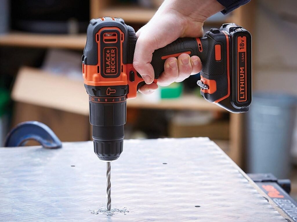 BLACK+DECKER BDCHD18-QW Cordless Impact Drill - 2 Speeds - Charger Included, 18V, Without Box, 1 Battery