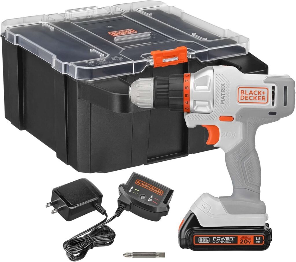 BLACK+DECKER BLACK+DECKER MATRIX 20V MAX* Drill Kit with Storage Case (BDCDMT120CSTFF)