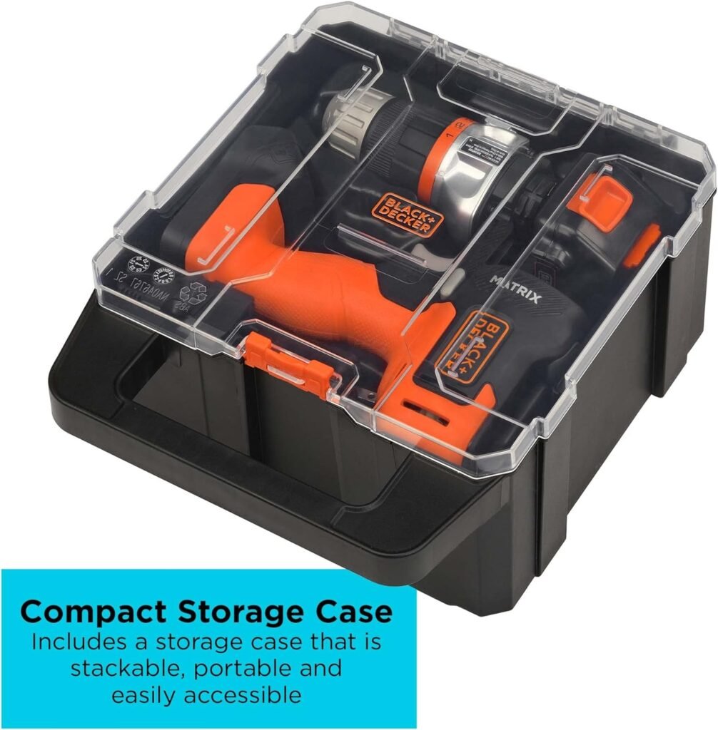 BLACK+DECKER BLACK+DECKER MATRIX 20V MAX* Drill Kit with Storage Case (BDCDMT120CSTFF)