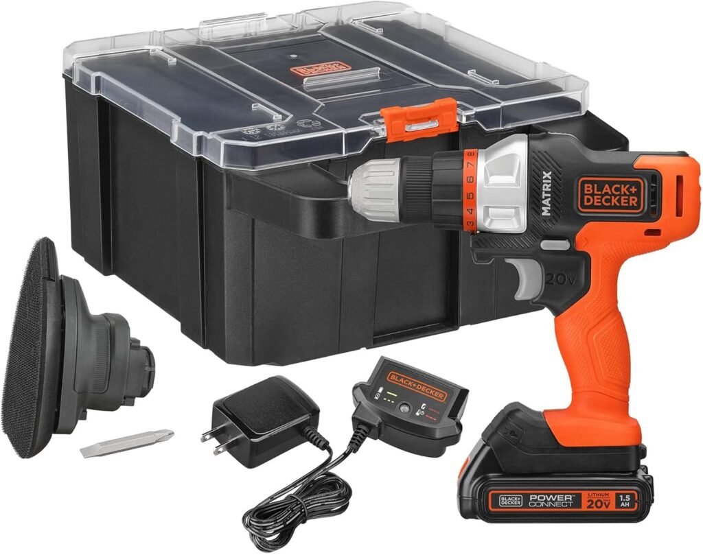 BLACK+DECKER BLACK+DECKER MATRIX 2V MAX* Drill + Sander Combo Kit with Storage Case (BDCDMT1202KTSC1)