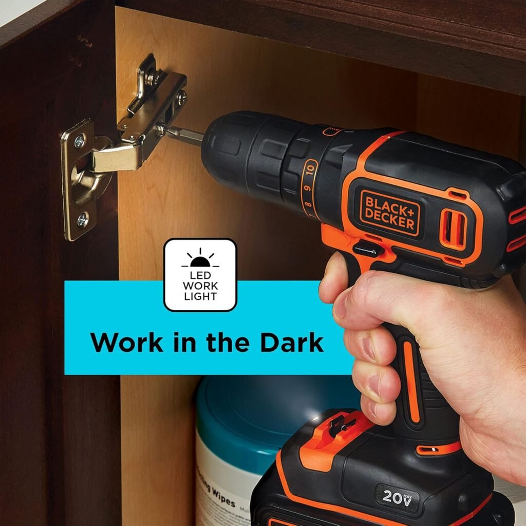 BLACK+DECKER LBXR20 20-Volt MAX Extended Run Time Lithium-Ion Cordless To with BLACK+DECKER BDCDD120C 20V MAX* Lithium Single Speed Drill/Driver