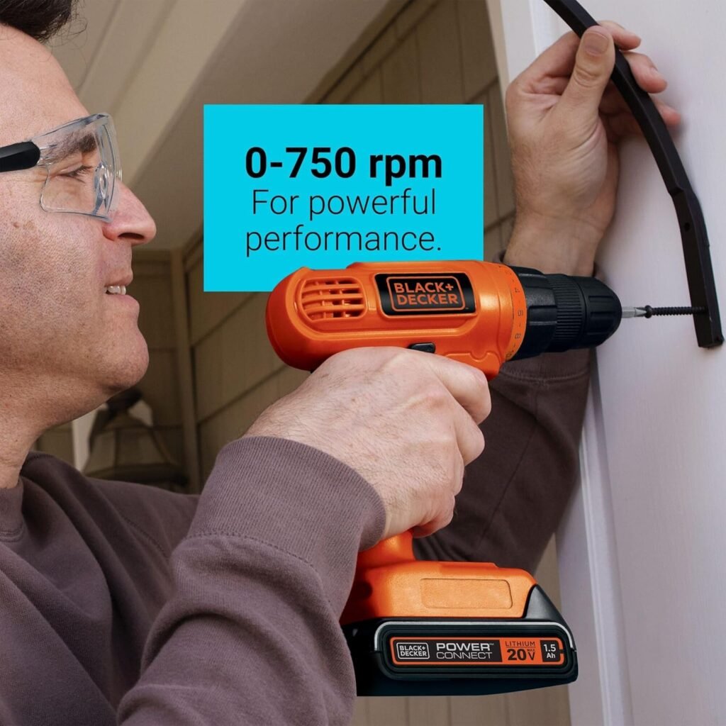 BLACK+DECKER LD120VA 20-Volt Max Lithium Drill/Driver with 30 Accessories (Renewed)
