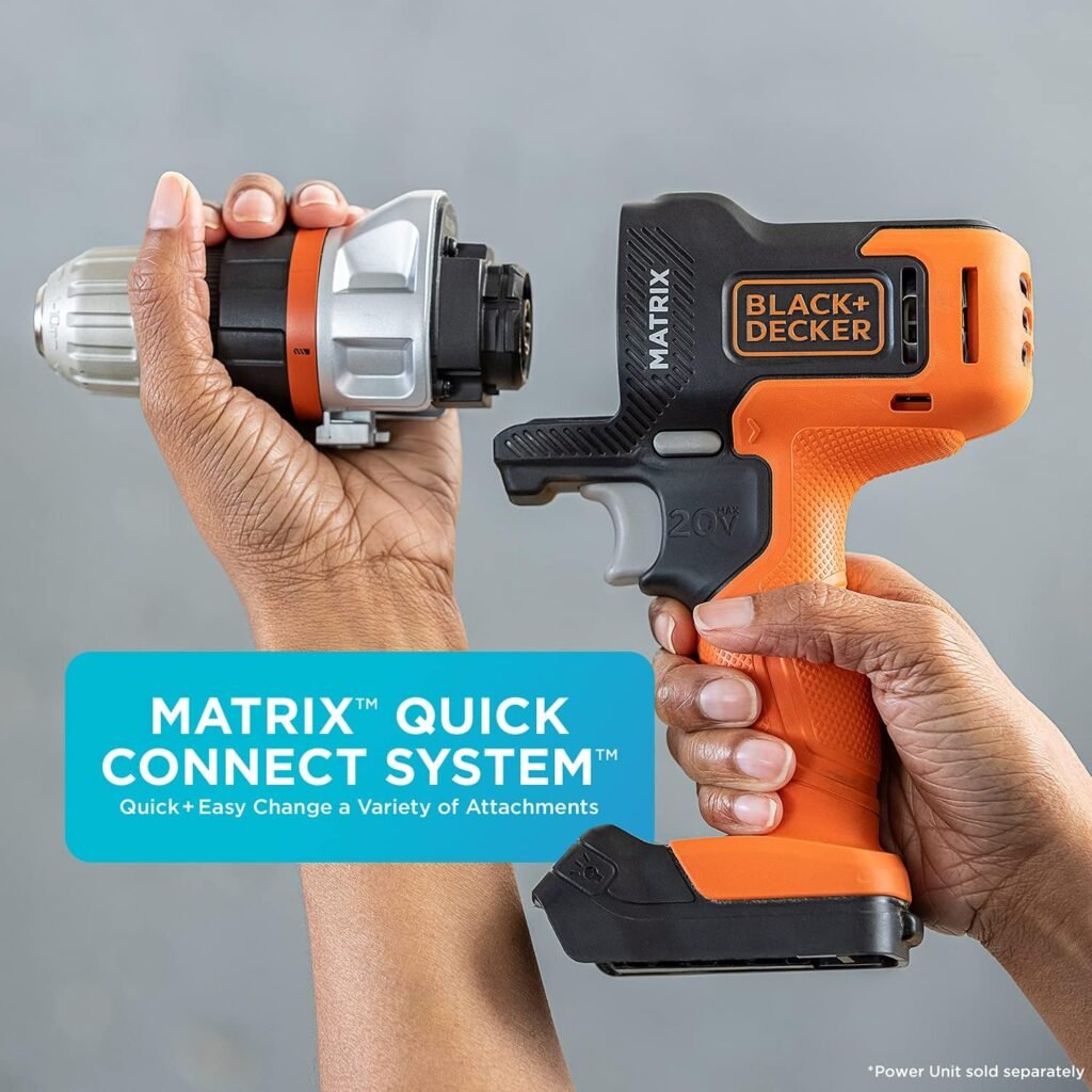 BLACK+DECKER Matrix Sander Attachment with 20V MAX Matrix Cordless Drill/Driver (BDCMTS  BDCDMT120C)