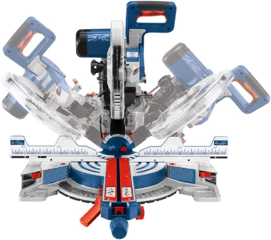 BOSCH GCM12SD 15 Amp 12 Inch Corded Dual-Bevel Sliding Glide Miter Saw with 60 Tooth Saw Blade  MS1234 Miter Saw Length Stop