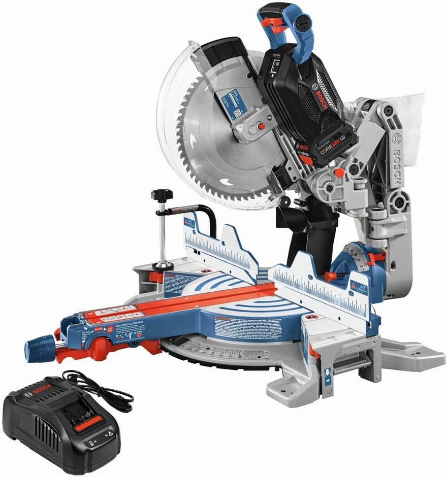 Bosch GCM18V-12GDCN14-RT 18V PROFACTOR Brushless Lithium-Ion 12 in. Cordless Miter Saw Kit with (1) 8 Ah Battery (Renewed)