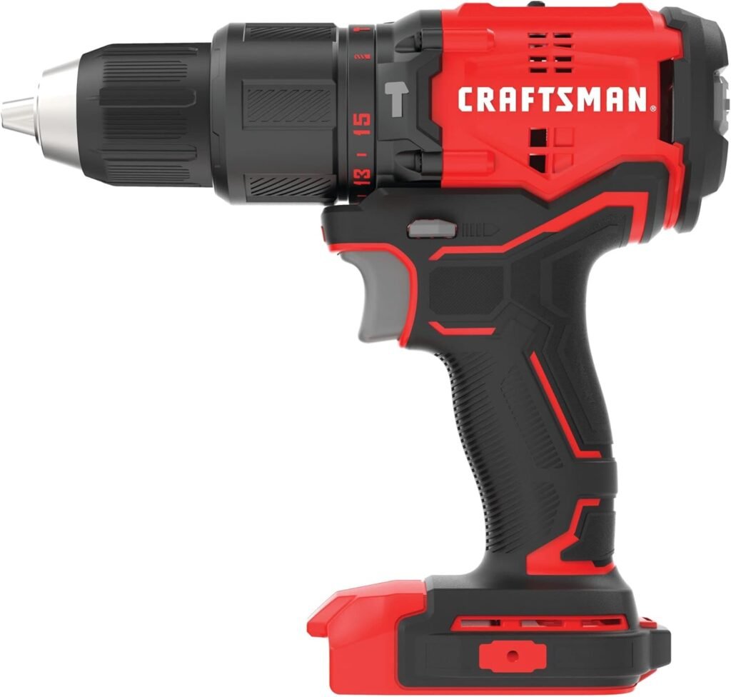 CRAFTSMAN 20V Cordless Hammer Drill, Brushless, Variable Speed, Tool Only (CMCD731B)