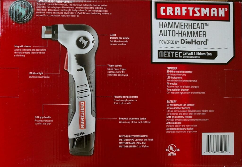 Craftsman 9-11818 Nextec 12-volt Lithium-lon Hammerhead Auto Hammer